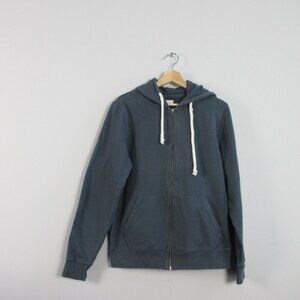 Pact Hooded Jacket Womens S Dark Blue Cotton Full Zip Long Sleeve Casual 590